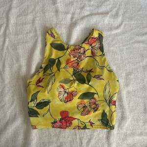 Athleta Womens Size XS Yellow/Floral Sports Bra